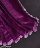 Jimmy Choo Applique Saree For Women, Purple