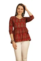 Cotton Printed Top for Women 