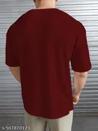 Cotton Blend T-shirt for Men, Maroon 
