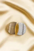 Women's  Metallic Textured Finish Hair Claw Clip Set 