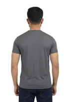 Polyester Printed T-Shirt for Men, Grey 