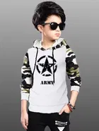 Cotton Blend Hood Neck Sweatshirts for Boys 
