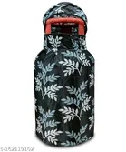 KANUSHI Industries® Washable Cotton Small Leaves Design 1 Piece Lpg Gas Cylinder Cover 