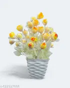 Plastic Artificial Flower With Pot,Multicolour