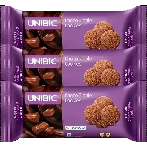 यूनिबिक चोको रिपल कुकीज़ 3X45 g (सेट ऑफ़ 3)