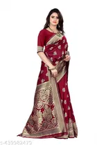 Art Silk Zari Woven Saree for Women 