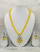 Beautiful Kundan Necklace Set for Women & Girls, Yellow