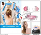 Silicone Bath Brush Belt with Head & Body Massager 