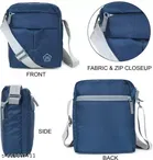 Polyester Backpack with Cross Body Bag for Men, Black, Set of 2