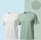 Polyester Round Neck T-shirt for Men, Multicolour, Pack of 2 