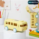 Plastic Bus Shape Sipper Bottle for Kids, Multicolor 