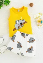 Cotton Blend Printed Clothing Set for Boys 