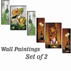 MDF 2 Pcs Designer Wall Painting for Home & Office 