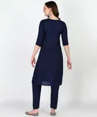 Viscose Rayon Embroidered A-Line Kurti with Pant 