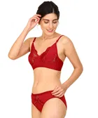 Pibu वीमेन कॉटन ब्रा पैंटी सेट 