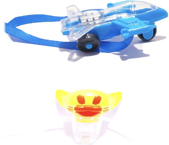 Plastic Jet Plane & Cat Light Kids Rakhi (Multicolor, Pack of 2)