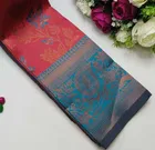 Dola Silk Zari Woven Saree for Women, Red 