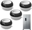 Plastic Washing Machine Vibration Pads (Black & White, Pack of 4)