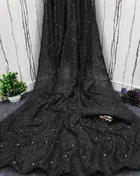 Net Solid Saree for Women 