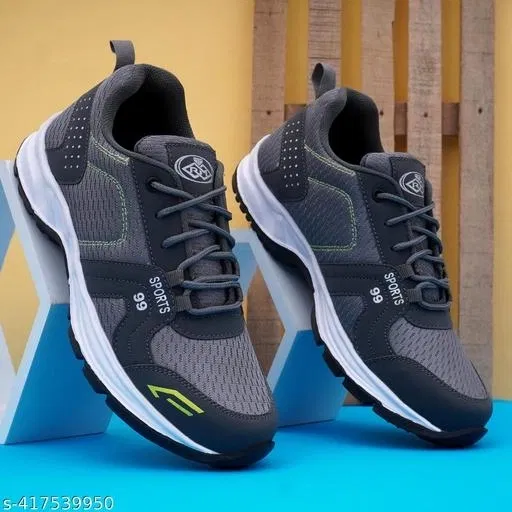 EVA Sports Shoes for Men (Black, 8)