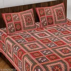 Cotton Queen Bedsheet with 2 Pillow Cover 