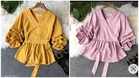 Polycotton Solid Top for Women, Yellow & Pink, Pack of 2 