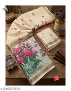 Cotton Linen Saree for Women 
