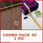 Alloy Pendant with Chain & Bracelet for Women 