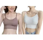 Cotton Blend Padded Camisole Bra for Women 