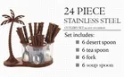 Stainless Steel 24 Pcs Cutlery Serving Set 