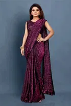 Lycra Blend Embellished Saree for Women 