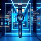 Silicone Strap Square Analog Watch for Men 