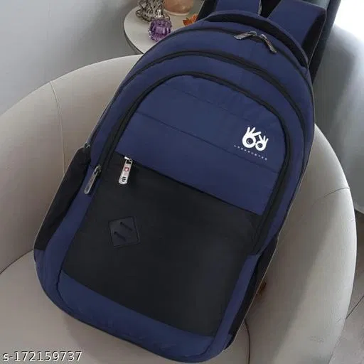 Nylon Backpack for Men & Women, Navy Blue