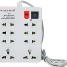 SGJET 8 Socket 2 Switchs Extension Board -, White, 2 mtr, pack of 1