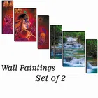 MDF 2 Pcs Designer Wall Painting for Home & Office 