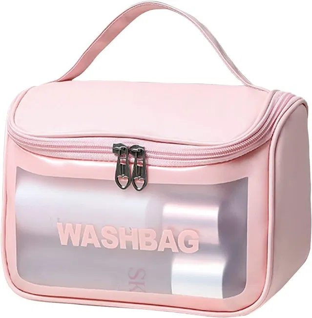 Portable Cosmetic Bag Women (Light Pink)