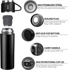 Stainless Steel Vacuum Flask Set with 2 Cups 