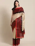 Taffeta Silk Printed Saree for Women 