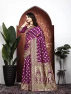 Banarasi Silk Jacquard Print Saree for Women 