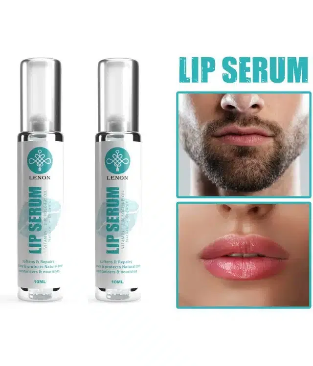 Lenon Lip Serum with Vitamin-E, Rosehip Oil Natural Lip Balm (Pack of 2) (S-03)