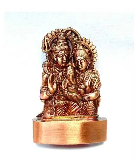 BHARDWAJ RETAILS Shiv Family Iron Idol (Assorted) (Pack of 1) (BR50)