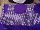 Georgette Saree for Women, Purple 