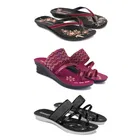 Heels with 2 Pairs Flats for Women 