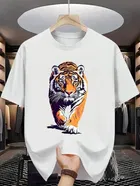 Polyester Printed Half Sleeves T-Shirts For Men, White 