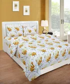 Polycotton Double Bedsheet with 2 Pillow Cover 