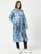 CITIZEN Men's PVC Full Sleeve Printed Raincoat with Adjustable Hood and Pocket 