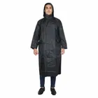Solid Overcoat with Hoods and Side Pocket Raincoat for Men 