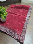 Net Embellished Saree for Women 