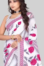Georgette Printed Saree for Women 