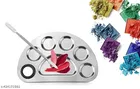 Stainless Steel Makeup Mixing Color Plate with Spatula for Cosmetic Foundation Palette Multifunctional for Beauty Home and Salon 1 Pieces